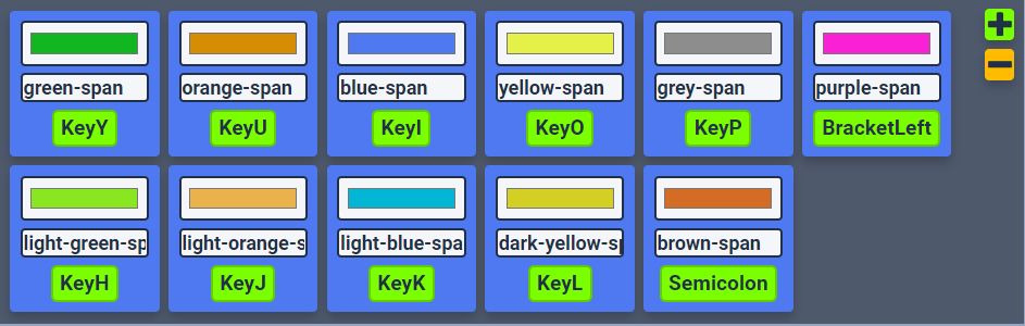 Ukázky kódu v HTML - box s barvami