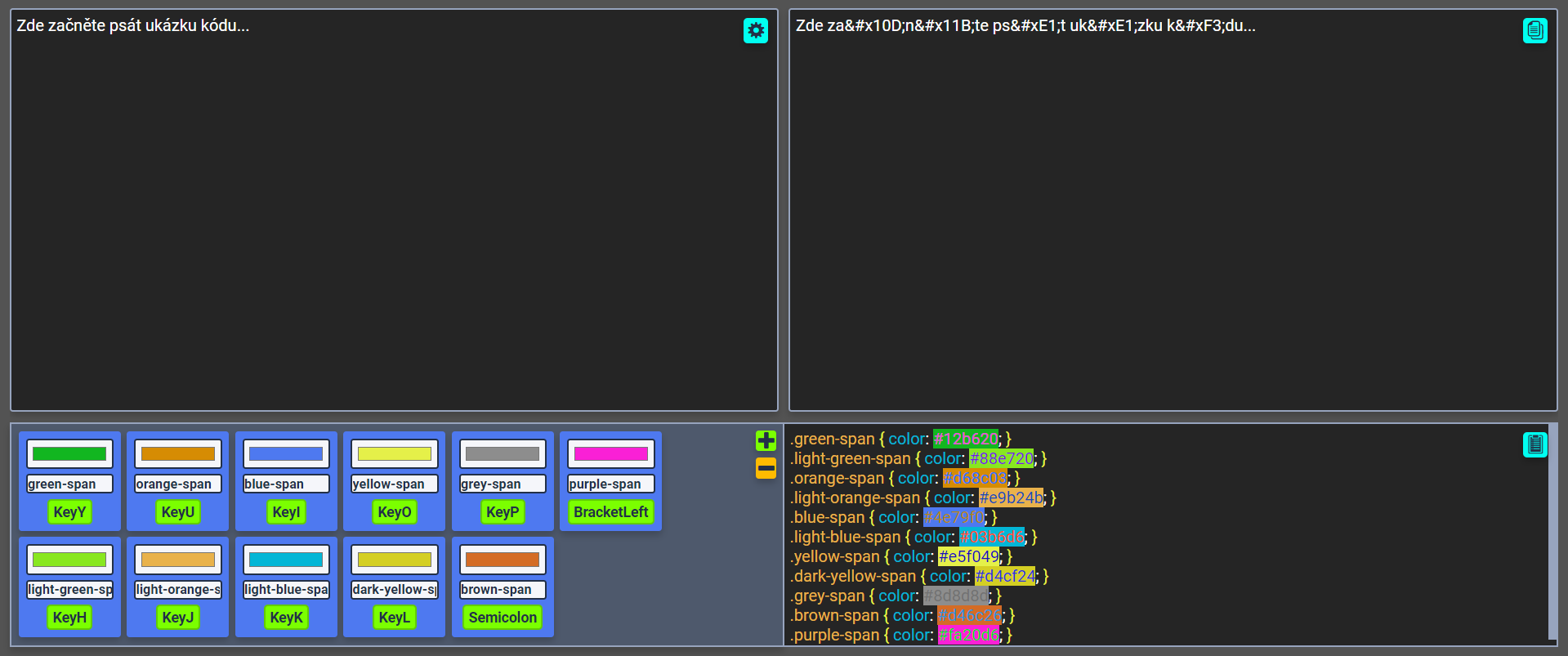Ukázky kódu v HTML - uspořádání boxů